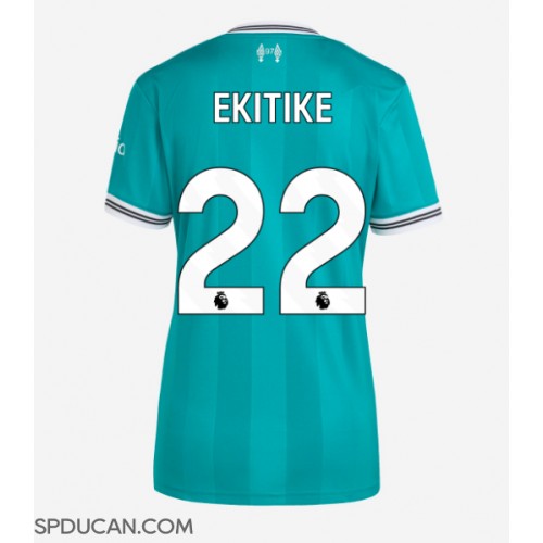 Zenski Nogometni Dres Liverpool Hugo Ekitike #22 Rezervni 2025-26 Kratak Rukav